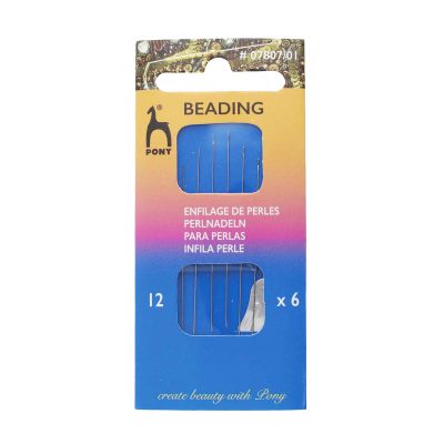 PONY Beading Needles Pack Of 6 Sizes 12 beads mouse