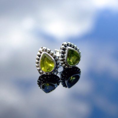 Peridot Natural Gemstone 925 Sterling Silver Earrings Michael's UK Jewellery
