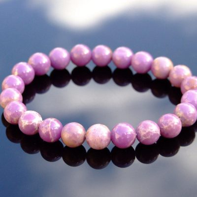 Phosphosiderite Natural Gemstone Bracelet 6-9'' Elasticated Michael's UK Jewellery