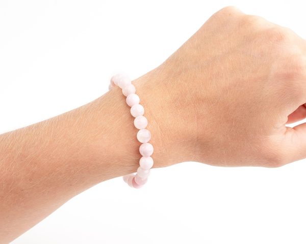 Pink Calcite Natural Gemstone Bracelet 6-9'' Elasticated Michael's UK Jewellery