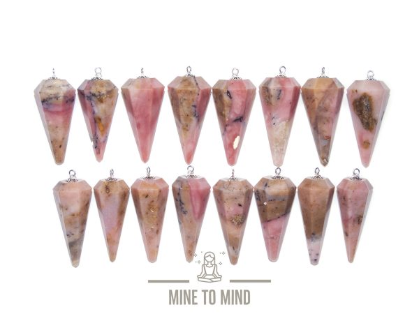 Pink Opal Gemstone Pendulum loose mine to mind