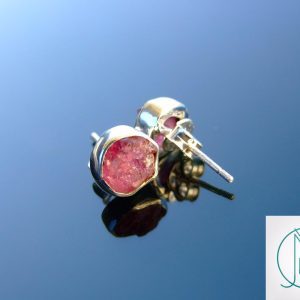 Pink Tourmaline Natural Gemstone 925 Sterling Silver Earrings Michael's UK Jewellery