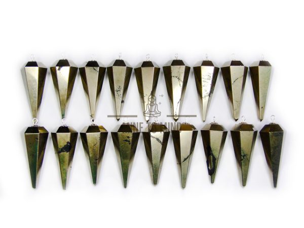 Pyrite Pendulum Gemstone Divination for Dowsing Scrying Meditation