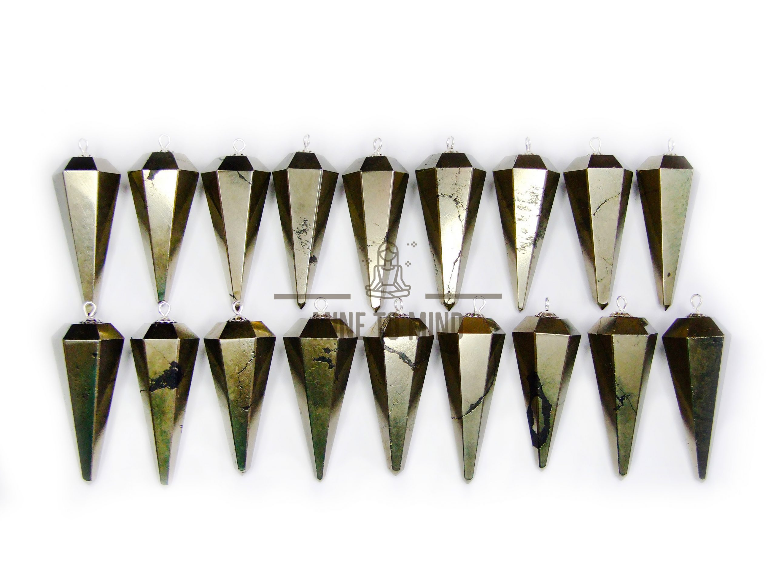Pyrite Pendulum Gemstone Divination for Dowsing Scrying Meditation