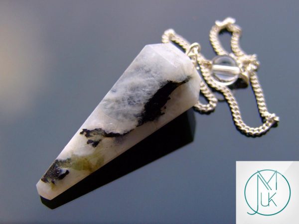Rainbow Moonstone Pendulum Natural Gemstone for Dowsing Scrying Divination Meditation Michael's UK Jewellery