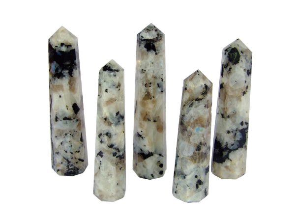 Rainbow Moonstone Tower Polished Natural Gemstone Crystal Obelisk Michael's UK Jewellery