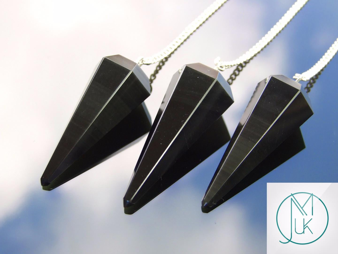 Rainbow Obsidian Pendulum Natural Gemstone for Dowsing Scrying Divination Meditation Michael's UK Jewellery