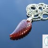 Red Agate Natural Gemstone Angel Wing Pendant Necklace Michael's UK Jewellery