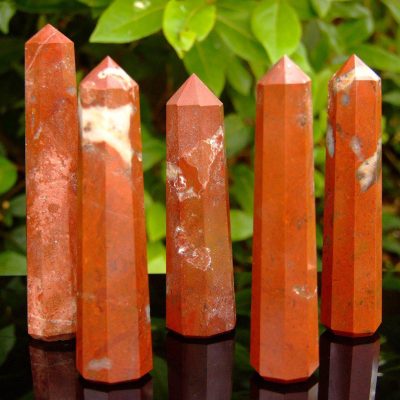 Red Jasper Tower Polished Natural Gemstone Crystal Obelisk Michael's UK Jewellery