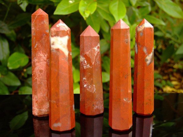 Red Jasper Tower Polished Natural Gemstone Crystal Obelisk Michael's UK Jewellery