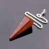 Red Petrified Wood Pendulum Natural Gemstone for Dowsing Scrying Divination Meditation Michael's UK Jewellery