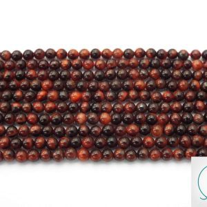 Red Tiger Eye Natural Gemstone Round Beads 2mm strand (approx. 180 beads) Michael's UK Jewellery