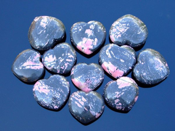 Rhodonite Carved Heart Natural Gemstone Michael's UK Jewellery