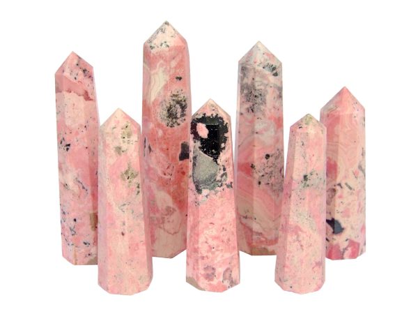 Rhodonite Tower Polished Natural Gemstone Crystal Obelisk Michael's UK Jewellery