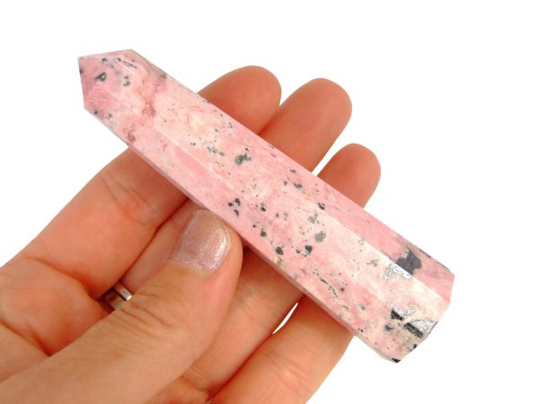 Rhodonite Tower Polished Natural Gemstone Crystal Obelisk Michael's UK Jewellery