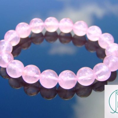 Rose Quartz 10mm Natural Dyed Gemstone Bracelet 6-9'' Elasticated Michael's UK Jewellery