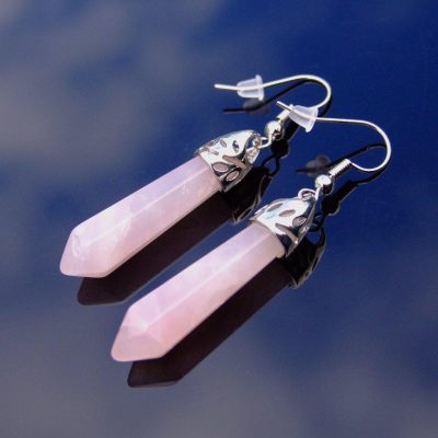 Rose Quartz Gemstone Earrings Michael's UK Jewellery