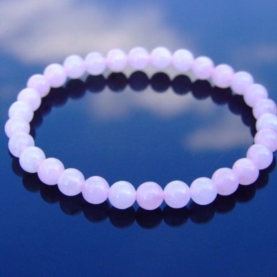 Rose Quartz Natural 6mm Dyed Gemstone Bracelet 6-9'' Elasticated Michael's UK Jewellery