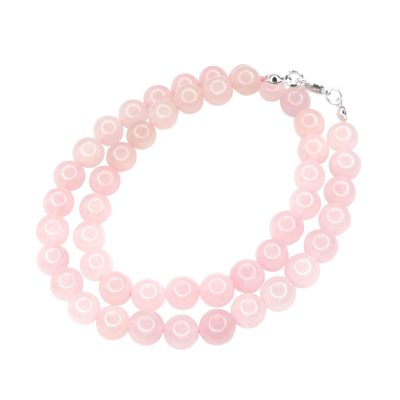 Rose Quartz Natural Dyed Gemstone Necklace 8mm Beaded 16-30inch Michael's UK Jewellery