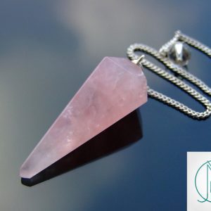 Rose Quartz Pendulum Natural Gemstone for Dowsing Scrying Divination Meditation Michael's UK Jewellery