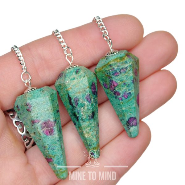 Ruby Fuchsite Gemstone Pendulum Ruby Zoisite mine to mind
