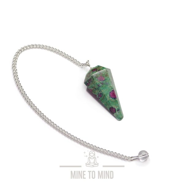 Ruby Fuchsite Gemstone Pendulum Ruby Zoisite mine to mind