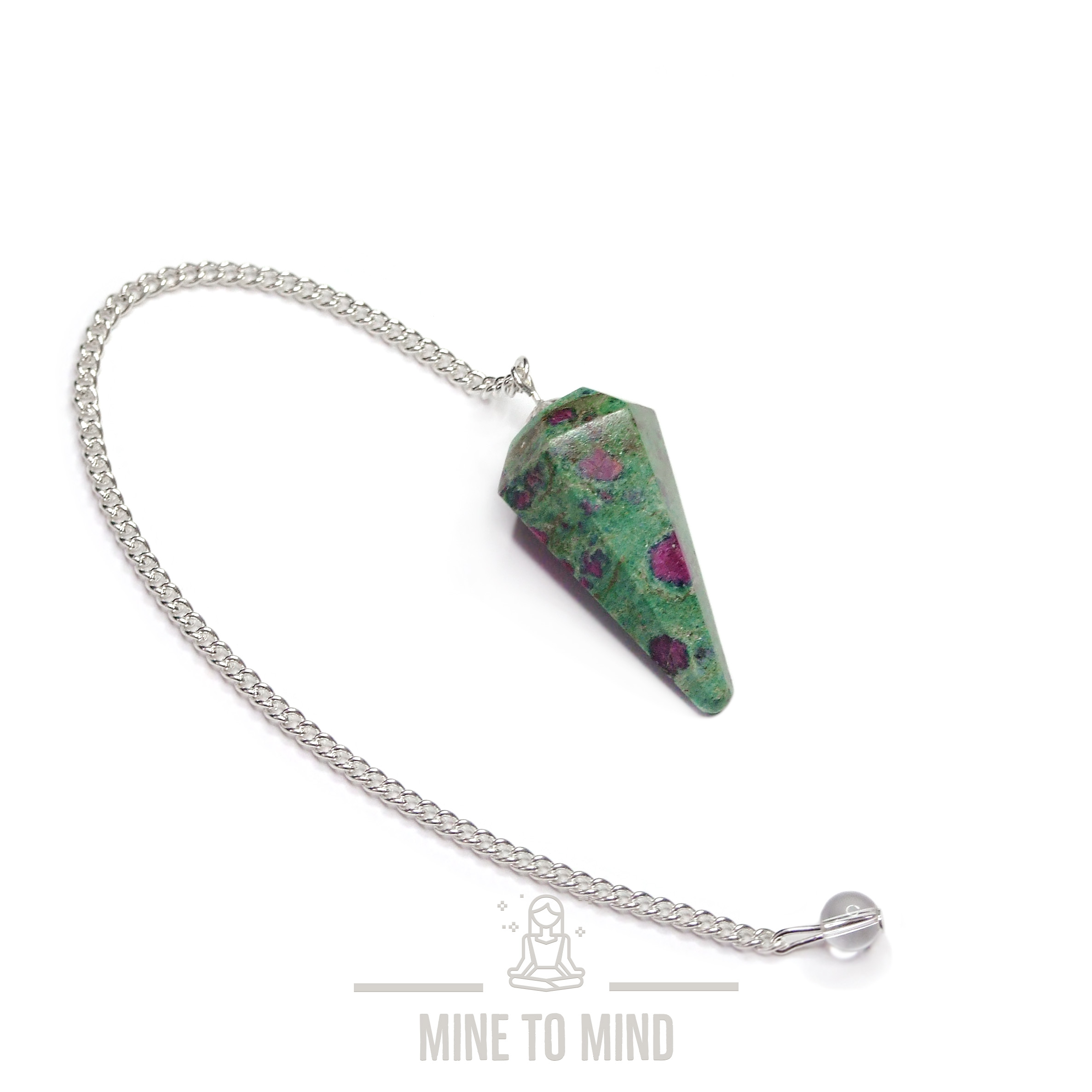 Ruby Fuchsite Gemstone Pendulum Ruby Zoisite mine to mind