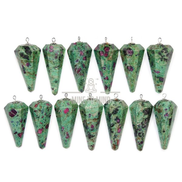 Ruby Fuchsite Gemstone Pendulum for Dowsing Divination Wicca - Image 4