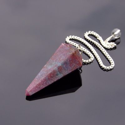 Ruby Kyanite Pendulum Natural Gemstone for Dowsing Scrying Divination Meditation Michael's UK Jewellery