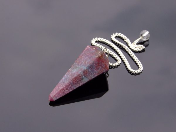 Ruby Kyanite Pendulum Natural Gemstone for Dowsing Scrying Divination Meditation Michael's UK Jewellery