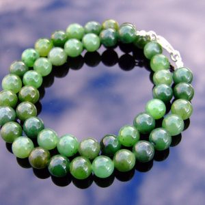 Russian Jade Natural Gemstone Necklace 8mm Beaded 16-30inch Michael's UK Jewellery