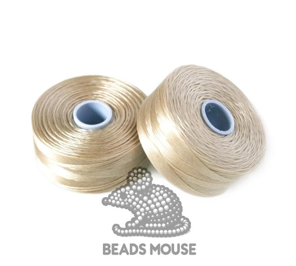 S-Lon D Thread BEIGE Beading Thread TEX45 beads mouse