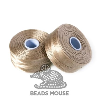S-Lon D Thread LIGHT BROWN Beading Thread TEX45 beads mouse