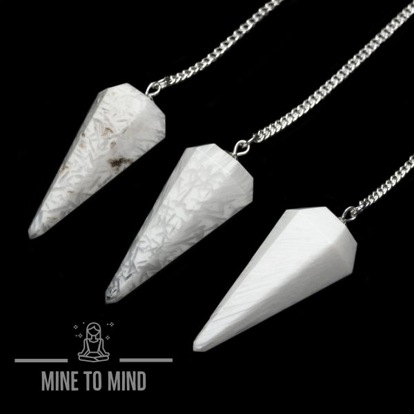 Scolecite Gemstone Pendulum for Dowsing Divination Wicca - Image 3