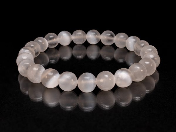 Selenite Bracelet Natural Gemstone 6-9'' Elasticated Michael's UK Jewellery