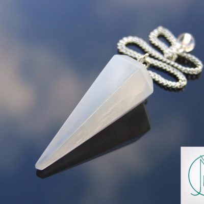 Selenite Pendulum Natural Gemstone for Dowsing Scrying Divination Meditation Michael's UK Jewellery