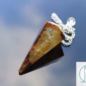 Septarian Pendulum Natural Gemstone for Dowsing Scrying Divination Meditation Michael's UK Jewellery