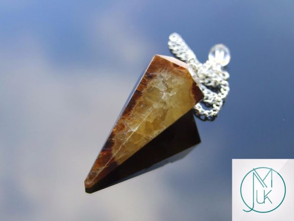 Septarian Pendulum Natural Gemstone for Dowsing Scrying Divination Meditation Michael's UK Jewellery