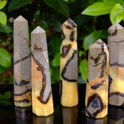 Septarian Tower Polished Natural Gemstone Crystal Obelisk Michael's UK Jewellery
