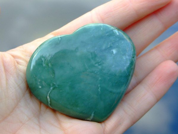 Serpentine Carved Heart Natural Gemstone Michael's UK Jewellery