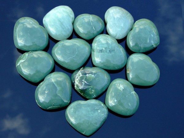 Serpentine Carved Heart Natural Gemstone Michael's UK Jewellery