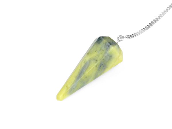 Serpentine Natural Gemstone Point Pendulum Michael's UK Jewellery
