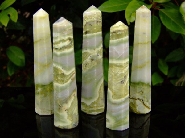 Serpentine Tower Polished Natural Gemstone Crystal Obelisk Michael's UK Jewellery