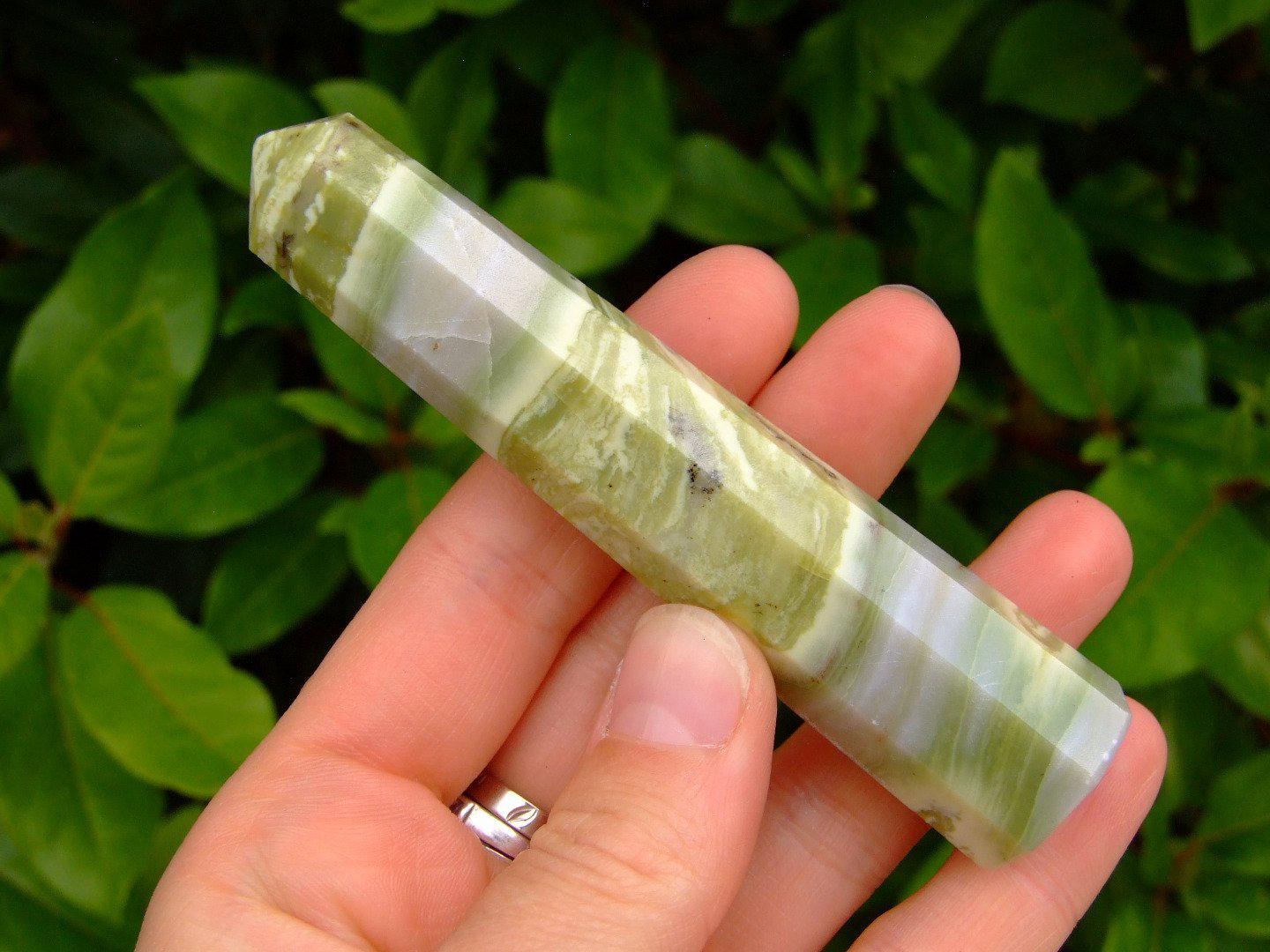 Serpentine Tower Polished Natural Gemstone Crystal Obelisk Michael's UK Jewellery