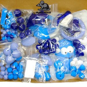 Silicone Teething Beads Set Under the Sea Over 130 Beads 5m Cord beads mouse