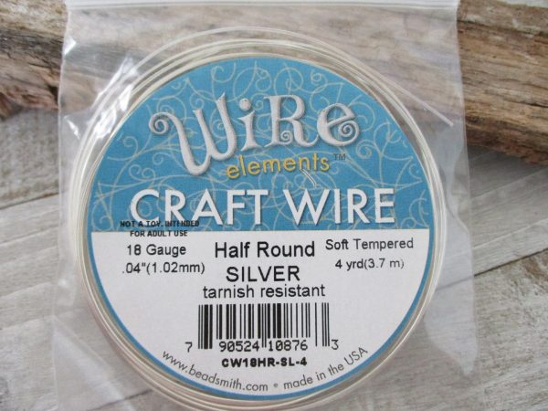 Silver Plated Copper Craft Half Round Wire 21 Gauge 4 Yard Michael's UK Jewellery