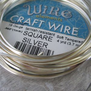 Silver Plated Copper Craft Square Wire 18 Gauge 4 Yard Michael's UK Jewellery