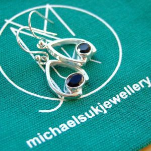 Smoky Quartz Natural Gemstone 925 Sterling Silver Earrings Michael's UK Jewellery
