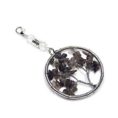 Smoky Quartz Tree Of Life Natural Gemstone Pendant mine to mind beadsmouse.co.uk