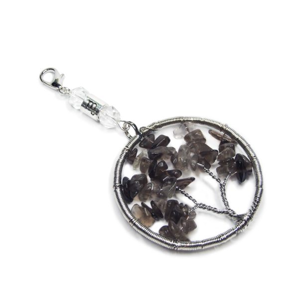Smoky Quartz Tree Of Life Natural Gemstone Pendant mine to mind beadsmouse.co.uk